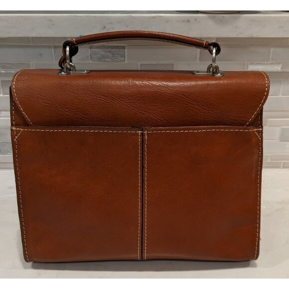 PATRICIA NASH Simona  Brown Smooth Leather Studded Crossbody Handbag WORN TWICE - Picture 16 of 16